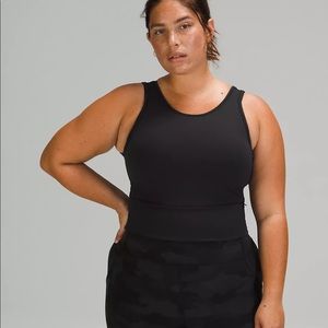 LULULEMON Power Pivot Tank Top Rib Black size 6
